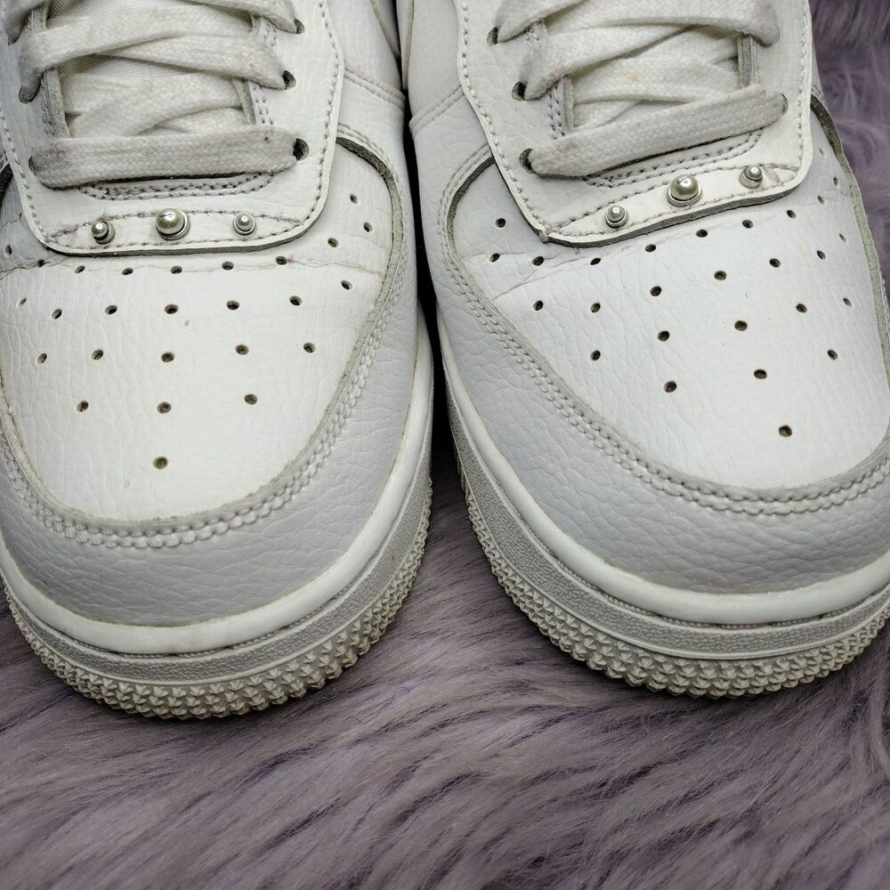 Nike Air Force 1 ‘07 SE Pearl  Sneakers Shoes Womens Size 8.5 White DQ0231-100 - Picture 4 of 7